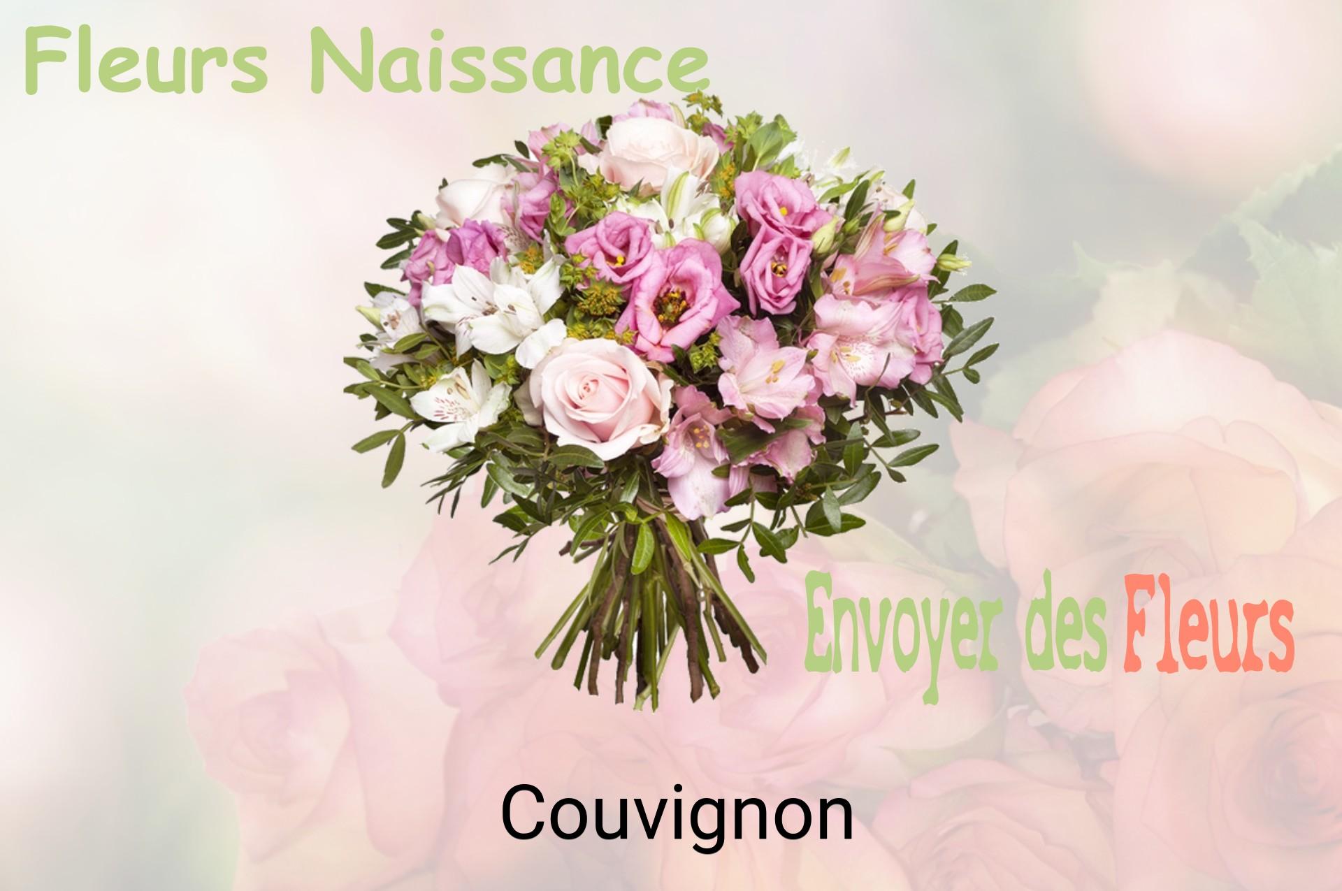 Bouquet de fleurs de naissance livré à Couvignon