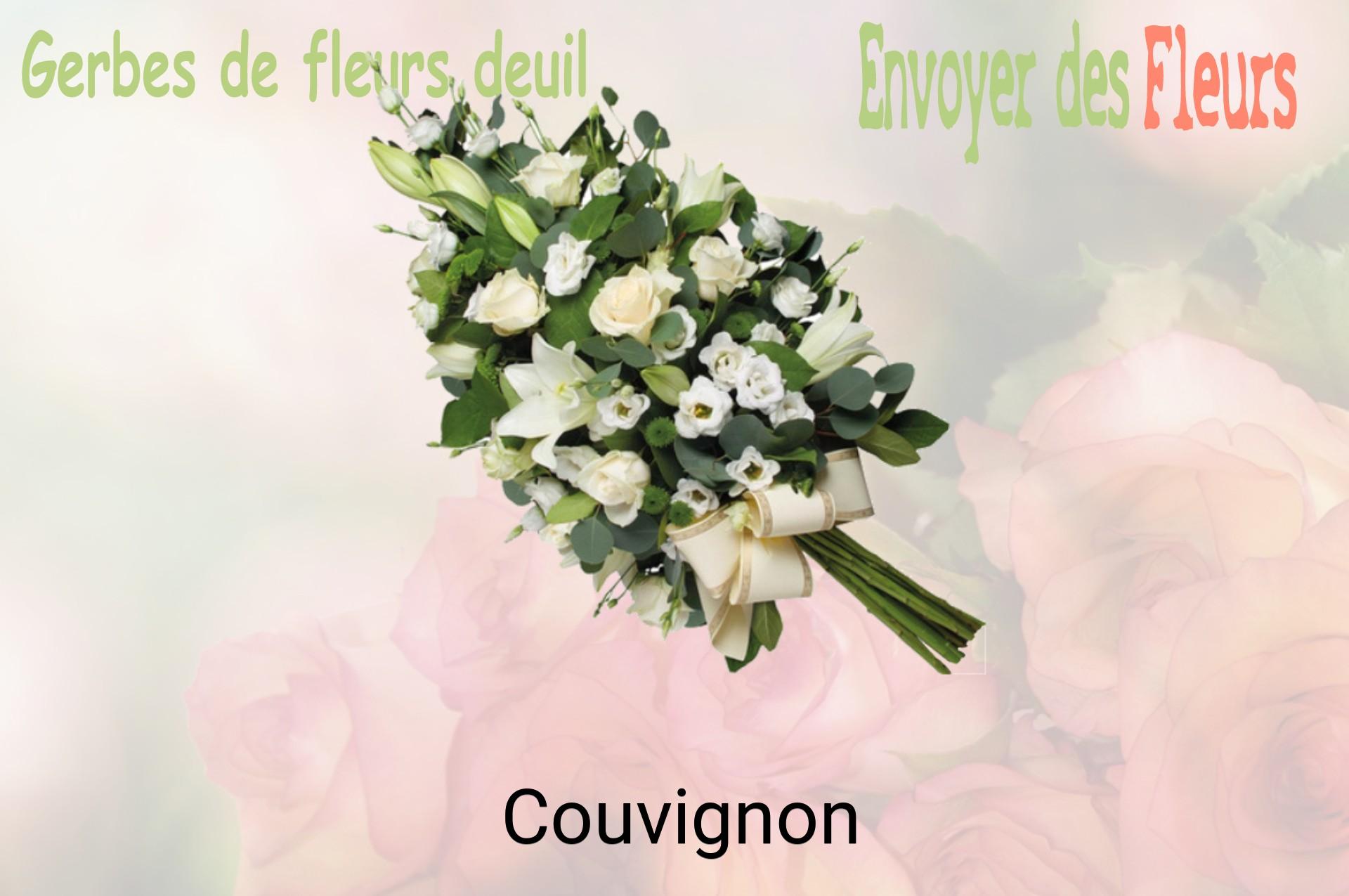 Gerbe de fleurs de deuil livrée à Couvignon